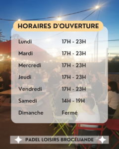 horaire modifié du PLB 